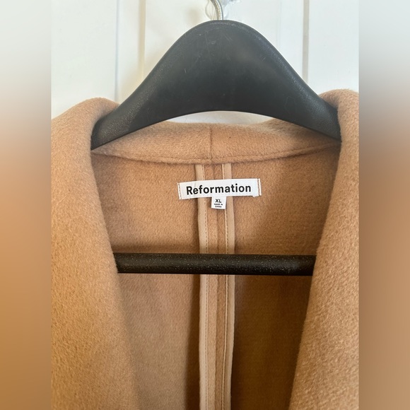 Reformation Downing Coat in Camel - Picture 7 of 8